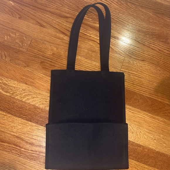 L.A. Soiree Velcro black canvas tote w/ embellished print  NWOT - Picture 3 of 10